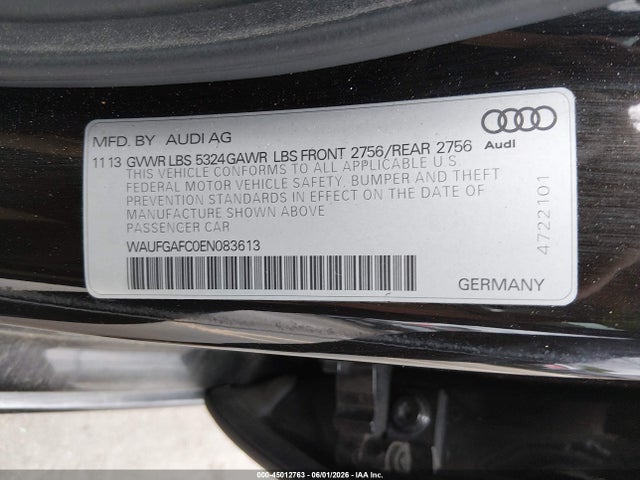 Продажа на аукционе авто 2014 Audi A6 3.0t Premium Plus, vin: WAUFGAFC0EN083613, номер лота: 45012763