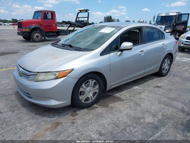 2012 Honda Civic Hybrid მანქანა იყიდება აუქციონზე, vin: JHMFB4F31CS001212, აუქციონის ნომერი: 45012821