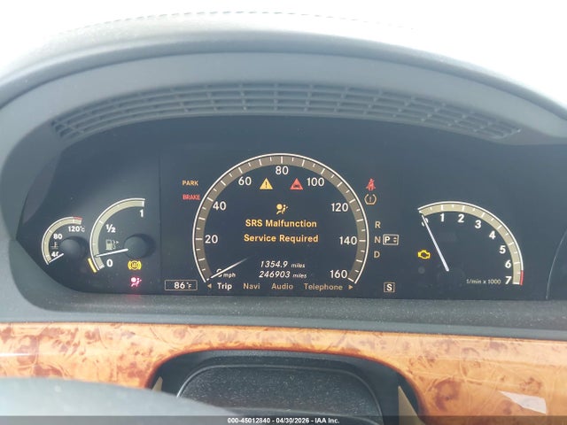 45012840 :رقم المزاد ، WDDNG86X69A265085 vin ، 2009 Mercedes-benz S 550 4matic مزاد بيع