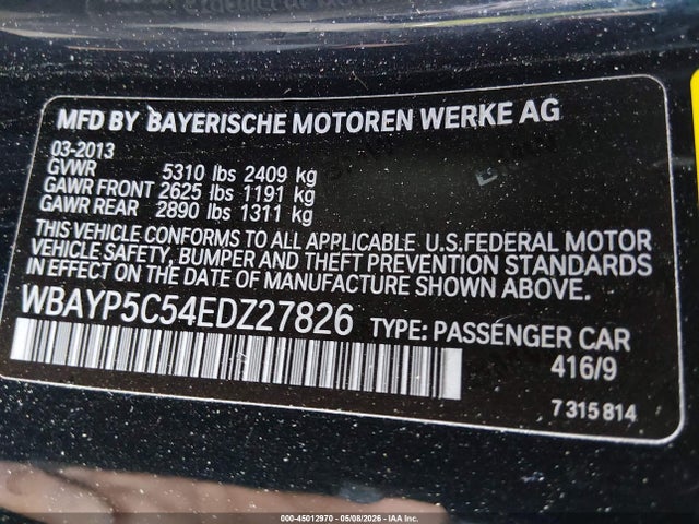 Продаж на аукціоні авто 2014 Bmw 640i Xdrive, vin: WBAYP5C54EDZ27826, номер лоту: 45012970