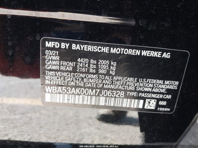WBA53AK00M7J06328 BMW 228i Gran Coupe Sdrive
