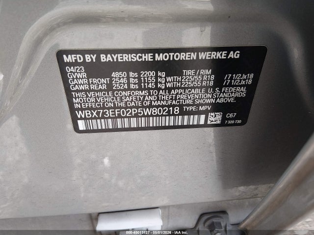 Продажа на аукционе авто 2023 Bmw X1 Xdrive28i, vin: WBX73EF02P5W80218, номер лота: 45013127