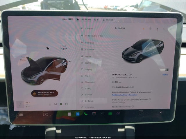 Tesla Model 3 Standard Range Plus Rear-wheel Drive 2021 5YJ3E1EA0MF911457 Image 7