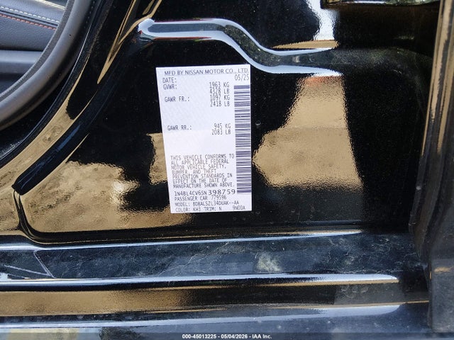 Продажа на аукционе авто 2025 Nissan Altima Sr Fwd, vin: 1N4BL4CV6SN398759, номер лота: 45013225