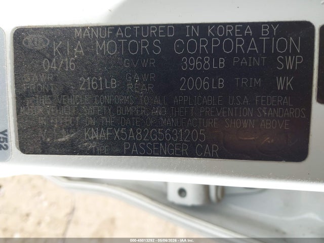KIA FORTE EX 2016 KNAFX5A82G5631205 Image 9