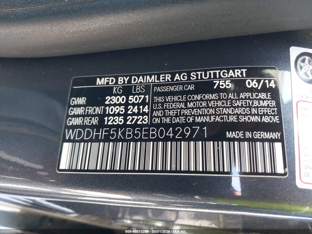 Mercedes-Benz E 350 2014 WDDHF5KB5EB042971 Image 9