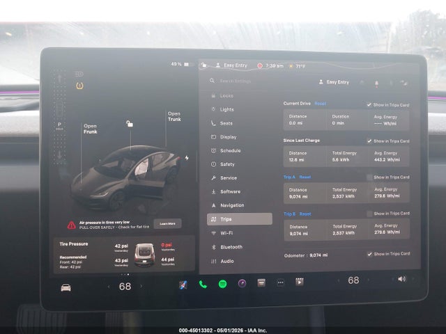 2025 Tesla Model 3 Long Range Rear-wheel Drive/standard Rear-wheel Drive მანქანა იყიდება აუქციონზე, vin: 5YJ3E1EAXSF970139, აუქციონის ნომერი: 45013302