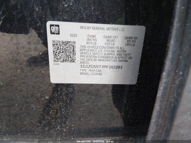 1G1ZD5ST7PF167293 Chevrolet Malibu Fwd 1lt