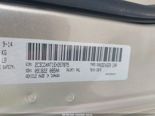 45013426 :رقم المزاد ، 2C3CDXAT1EH357875 vin ، 2014 Dodge Charger Police مزاد بيع