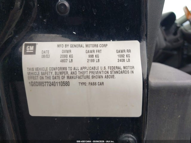 Продажа на аукционе авто 2004 Cadillac Cts Standard, vin: 1G6DM577240110580, номер лота: 45013464