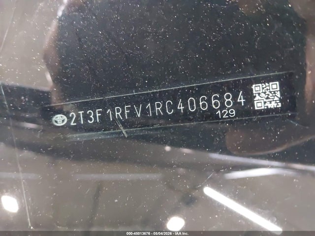 Продаж на аукціоні авто 2024 Toyota Rav4 Le, vin: 2T3F1RFV1RC406684, номер лоту: 45013676