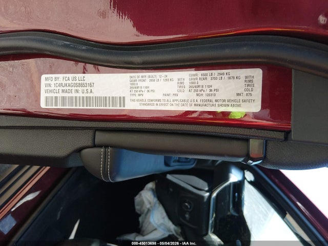 Aukcja sprzedaży 2025 Jeep Grand Cherokee L Laredo X 4x4, vin: 1C4RJKAG0S8653167, numer aukcji: 45013698