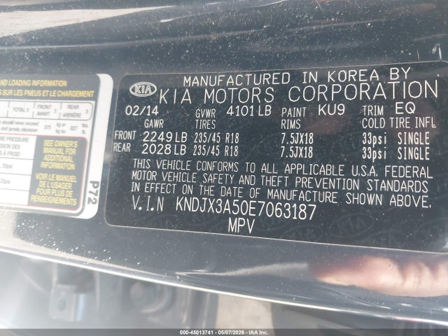 Aukcja sprzedaży 2014 Kia Soul !, vin: KNDJX3A50E7063187, numer aukcji: 45013741