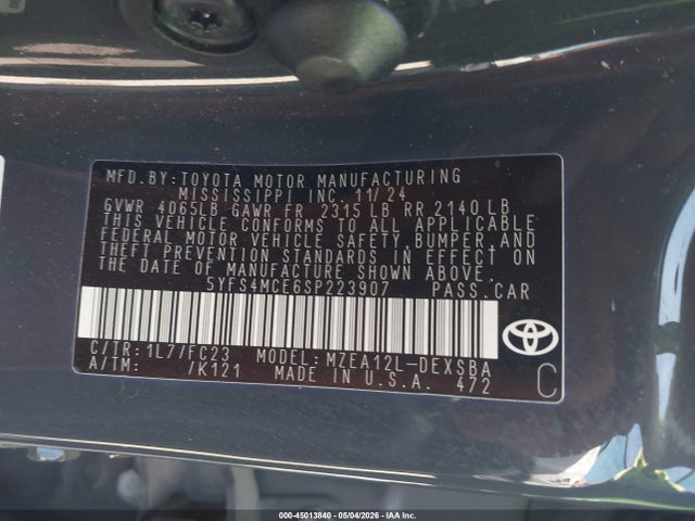 Toyota COROLLA SE 2025 5YFS4MCE6SP223907 Image 9