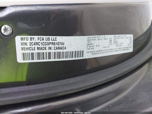 2023 Chrysler Voyager Lx მანქანა იყიდება აუქციონზე, vin: 2C4RC1CGXPR610744, აუქციონის ნომერი: 45013926