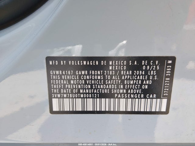 3VW7W7BU0TM008121 Volkswagen JETTA SE
