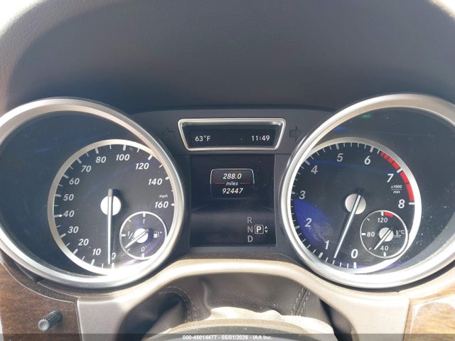 45014477 :رقم المزاد ، 4JGDA5HB8FA582719 vin ، 2015 Mercedes-benz Ml 350 4matic مزاد بيع