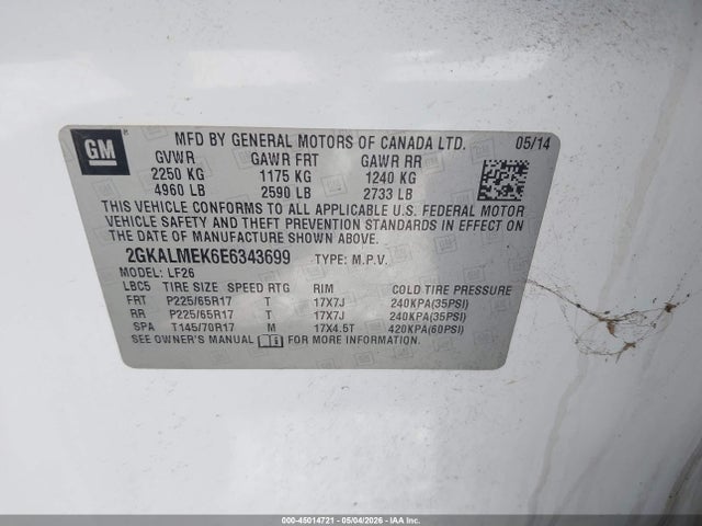 2GKALMEK6E6343699 GMC Terrain Sle-1
