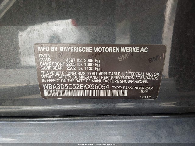 Aukcja sprzedaży 2014 Bmw 328d Xdrive, vin: WBA3D5C52EKX96054, numer aukcji: 45014764