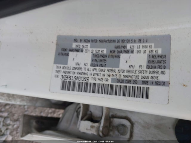 Продажа на аукционе авто 2022 Mazda Mazda3 Preferred, vin: 3MZBPBCL6NM313559, номер лота: 45014969