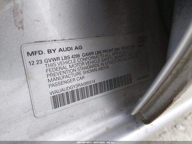 Продажа на аукционе авто 2024 Audi A3 Premium 40 Tfsi Front-wheel Drive S Tronic, vin: WAUAUDGY3RA085514, номер лота: 45014973