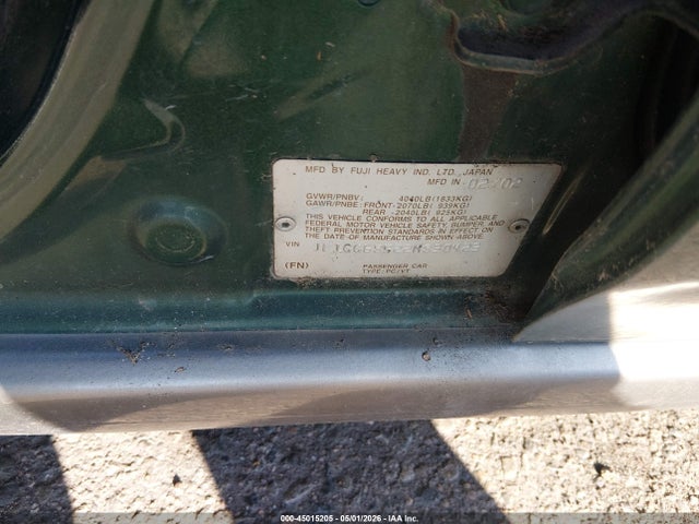 45015205 :رقم المزاد ، JF1GG68522H830423 vin ، 2002 Subaru Impreza Outback Sport مزاد بيع
