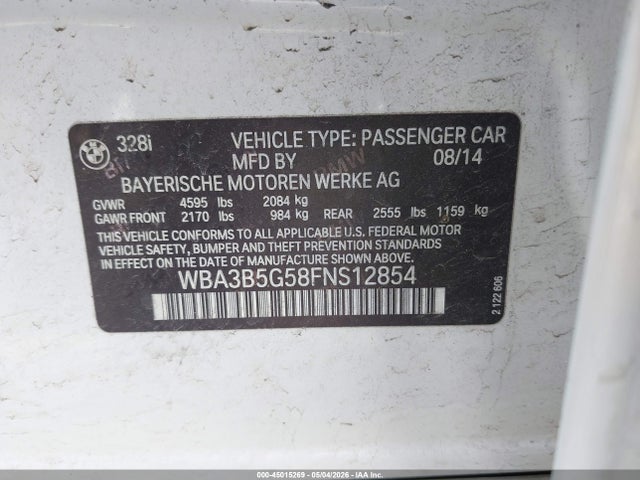 WBA3B5G58FNS12854 BMW 328i Xdrive