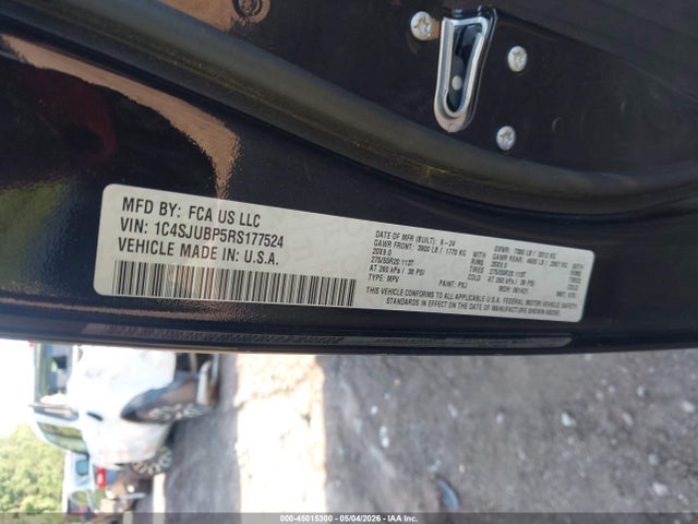 2024 Jeep Wagoneer Series Ii 4x2 მანქანა იყიდება აუქციონზე, vin: 1C4SJUBP5RS177524, აუქციონის ნომერი: 45015300