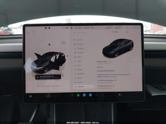 45015307 :رقم المزاد ، 7SAYGDED3TF445438 vin ، 2026 Tesla Model Y مزاد بيع