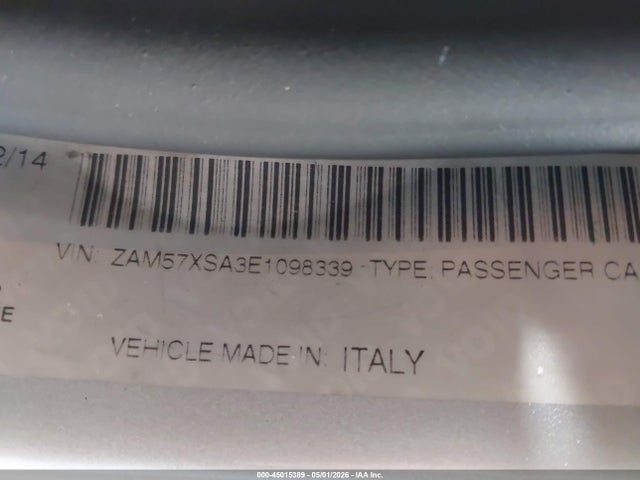 Продаж на аукціоні авто 2014 Maserati Ghibli, vin: ZAM57XSA3E1098339, номер лоту: 45015389