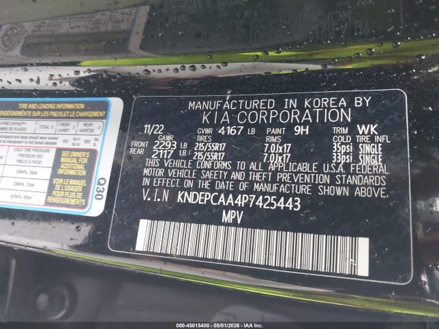Продаж на аукціоні авто 2023 Kia Seltos Lx, vin: KNDEPCAA4P7425443, номер лоту: 45015400
