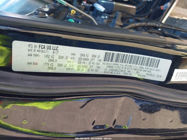 2018 Dodge Durango Sxt Rwd მანქანა იყიდება აუქციონზე, vin: 1C4RDHAG2JC154151, აუქციონის ნომერი: 45015410