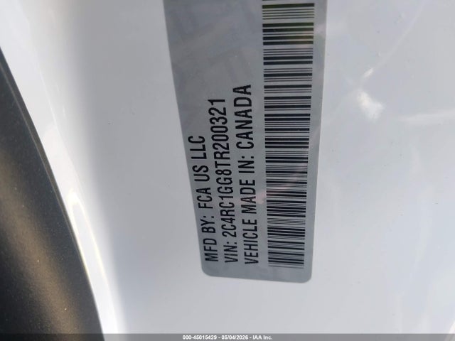 Aukcja sprzedaży 2026 Chrysler Pacifica Limited, vin: 2C4RC1GG8TR200321, numer aukcji: 45015429