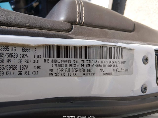 Jeep Grand Cherokee Summit 2016 1C4RJFJT1GC504159 Image 9