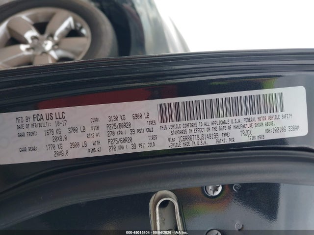45015804 :رقم المزاد ، 1C6RR6TT9JS149199 vin ، 2018 Ram 1500 Big Horn  4x2 6'4 Box مزاد بيع