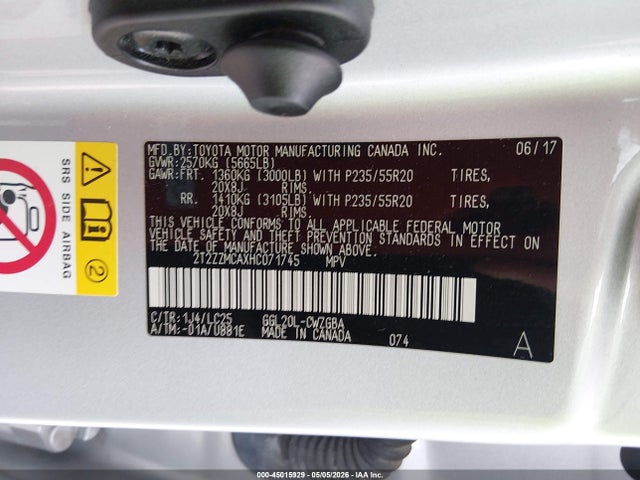 2017 Lexus Rx 350 F Sport მანქანა იყიდება აუქციონზე, vin: 2T2ZZMCAXHC071745, აუქციონის ნომერი: 45015929