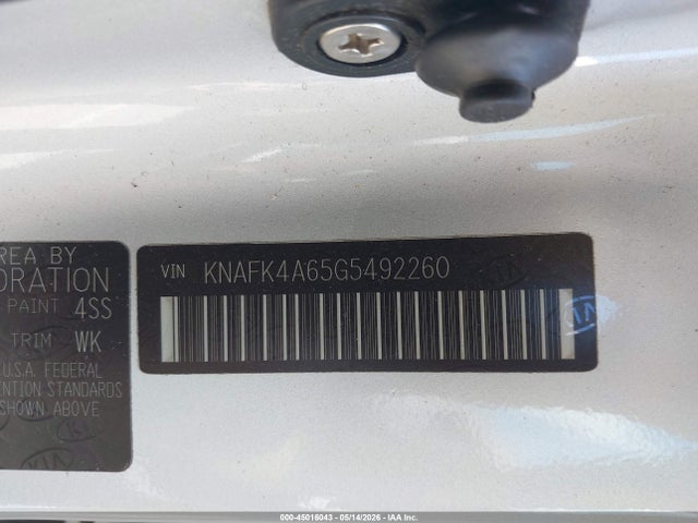 Aukcja sprzedaży 2016 Kia Forte Lx, vin: KNAFK4A65G5492260, numer aukcji: 45016043