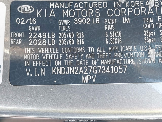 KIA Soul ! 2016 KNDJN2A27G7341057 Image 9