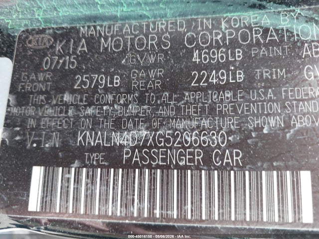 KIA Cadenza Premium 2016 KNALN4D7XG5206630 Image 9