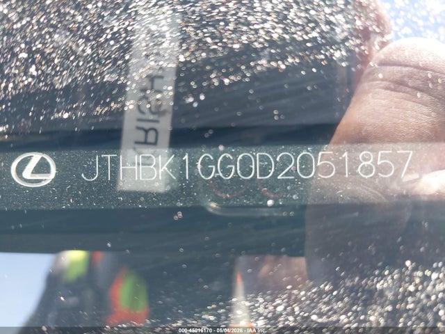 45016170 :رقم المزاد ، JTHBK1GG0D2051857 vin ، 2013 Lexus Es 350 مزاد بيع
