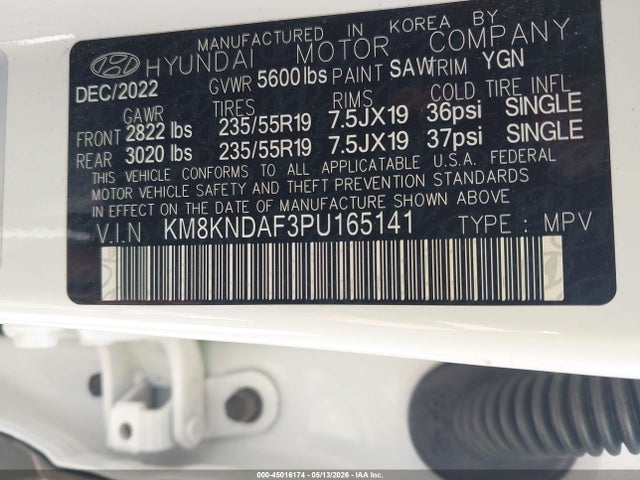Продаж на аукціоні авто 2023 Hyundai Ioniq 5 Sel, vin: KM8KNDAF3PU165141, номер лоту: 45016174