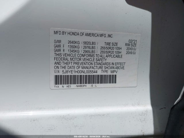 Acura Mdx A-spec Package 2022 5J8YE1H00NL005544 Image 9