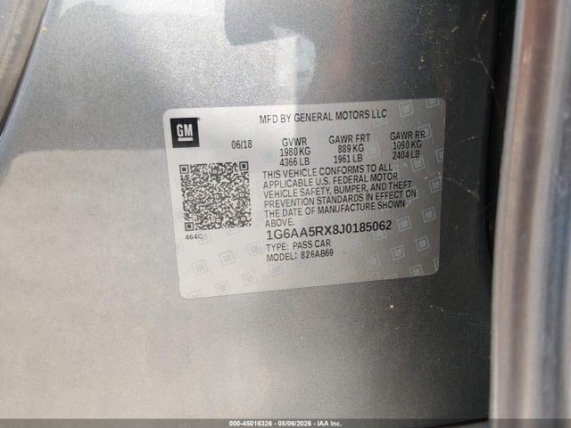 Продаж на аукціоні авто 2018 Cadillac Ats Standard, vin: 1G6AA5RX8J0185062, номер лоту: 45016326