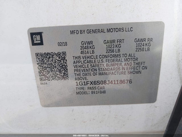 Chevrolet Bolt Ev Premier 2018 1G1FX6S08J4118676 Image 9
