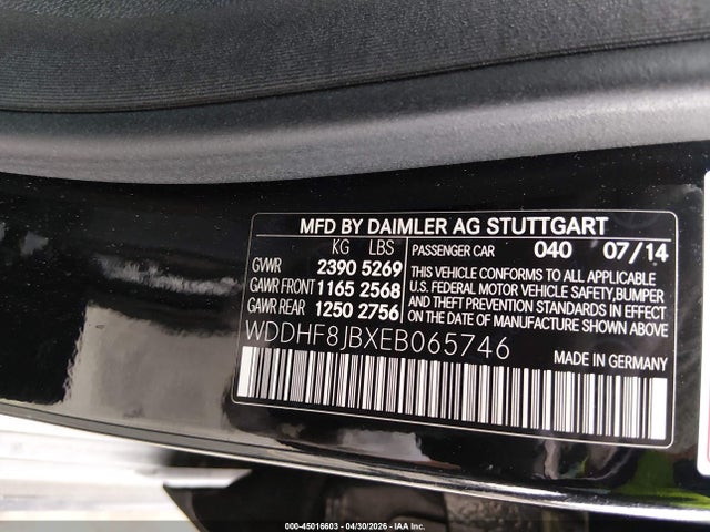 Продаж на аукціоні авто 2014 Mercedes-benz E 350 4matic, vin: WDDHF8JBXEB065746, номер лоту: 45016603