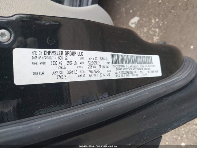 2013 Dodge Grand Caravan Crew მანქანა იყიდება აუქციონზე, vin: 2C4RDGDG2DR619299, აუქციონის ნომერი: 45016799
