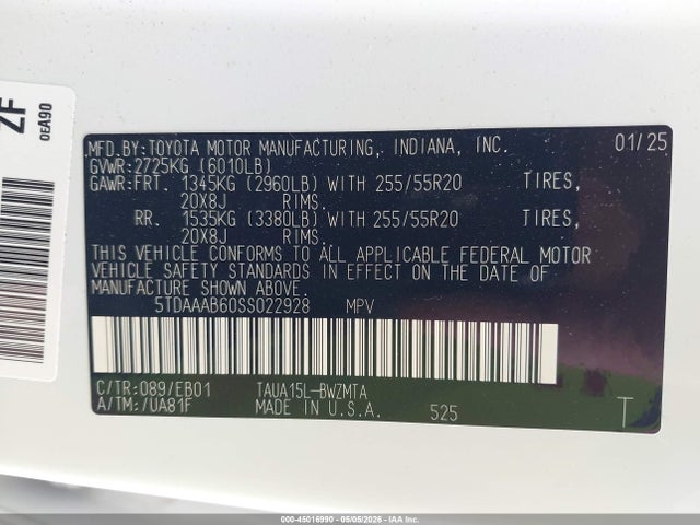 Lexus Tx 350 Premium 2025 5TDAAAB60SS022928 Image 9