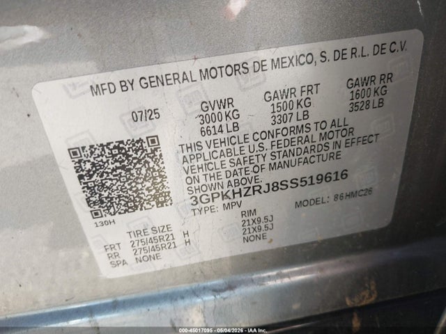 3GPKHZRJ8SS519616 Honda Prologue Elite