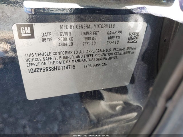 Продажа на аукционе авто 2017 Buick Lacrosse Essence, vin: 1G4ZP5SS8HU114715, номер лота: 45017120