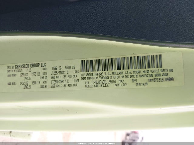 Продаж на аукціоні авто 2014 Jeep Wrangler Unlimited Rubicon, vin: 1C4BJWFG3EL105151, номер лоту: 45017213